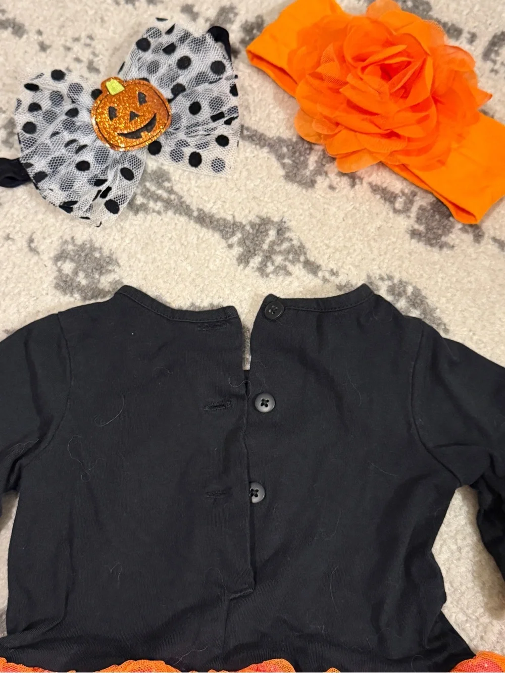 Goodlad Halloween Glittery Tutu Dress with Coordinating Headbands 12m